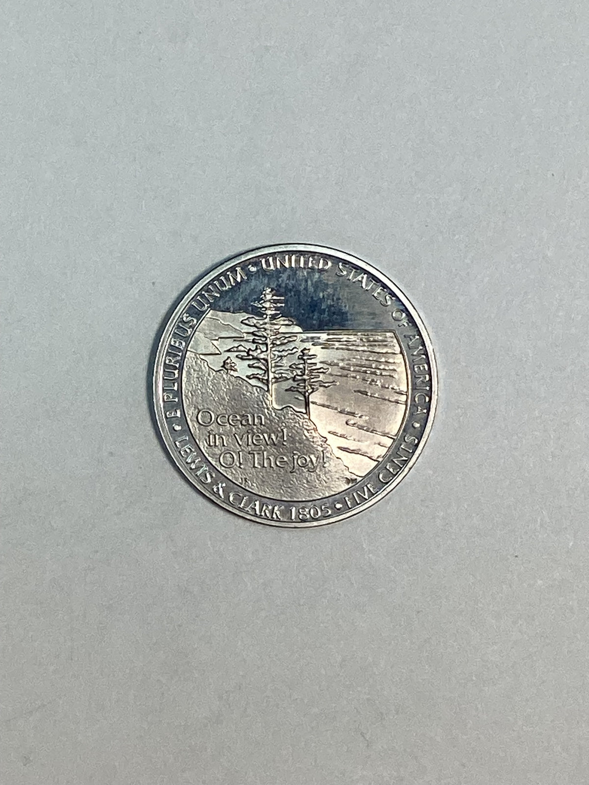 2005-S Jefferson Nickel Deep Cameo Proof Ocean View Bicentenary of Lewis and Clarke Expedition
