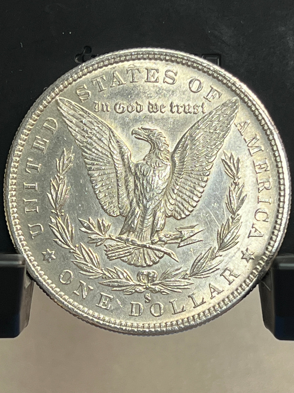 1880-S Morgan Silver Dollar About Uncirculated Mirror Proof-Like Cartwheel Luster