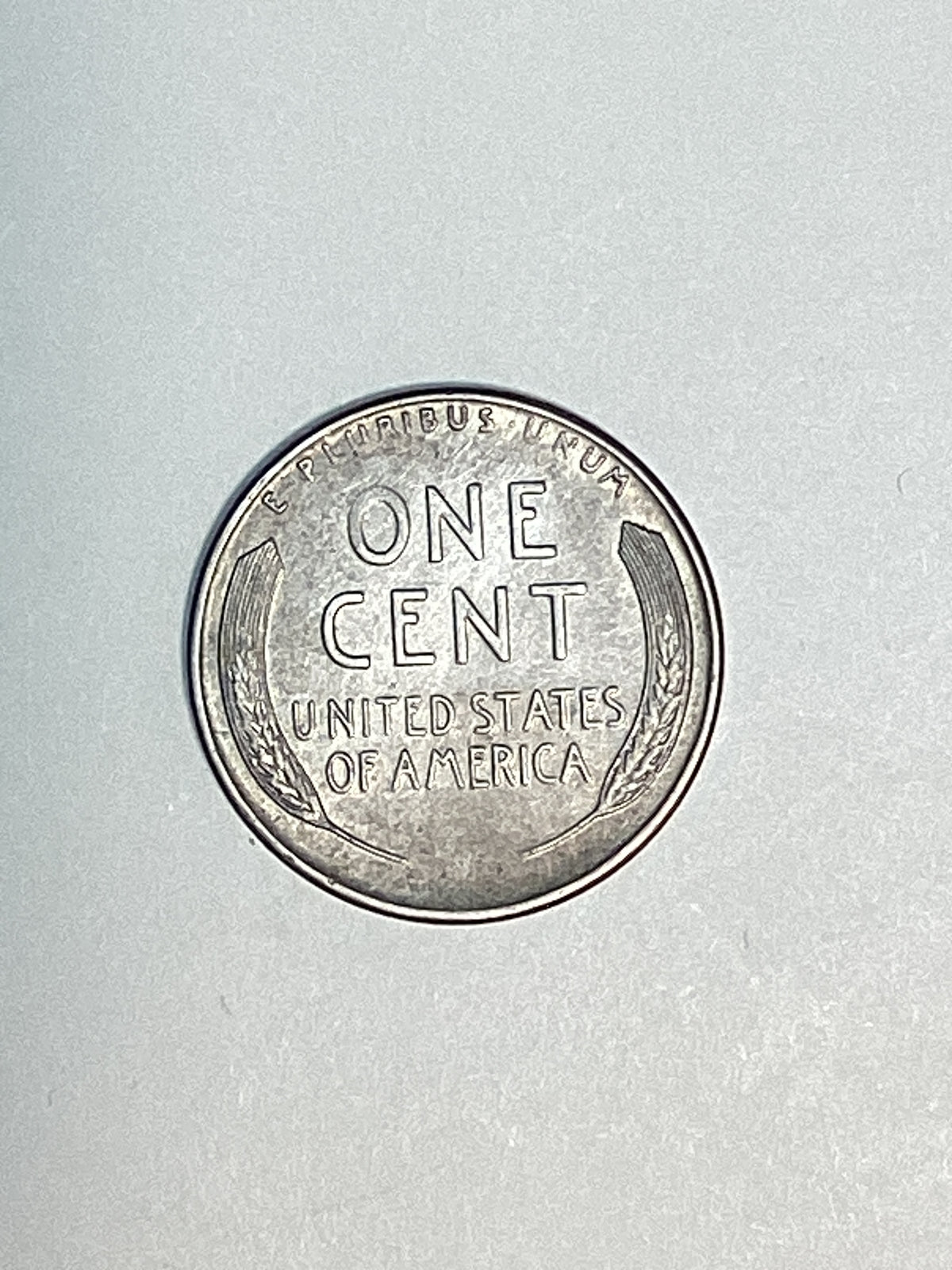 1943 Lincoln Wheat Steel Cent About Uncirculated Coin Rim Error "L" (Liberty)