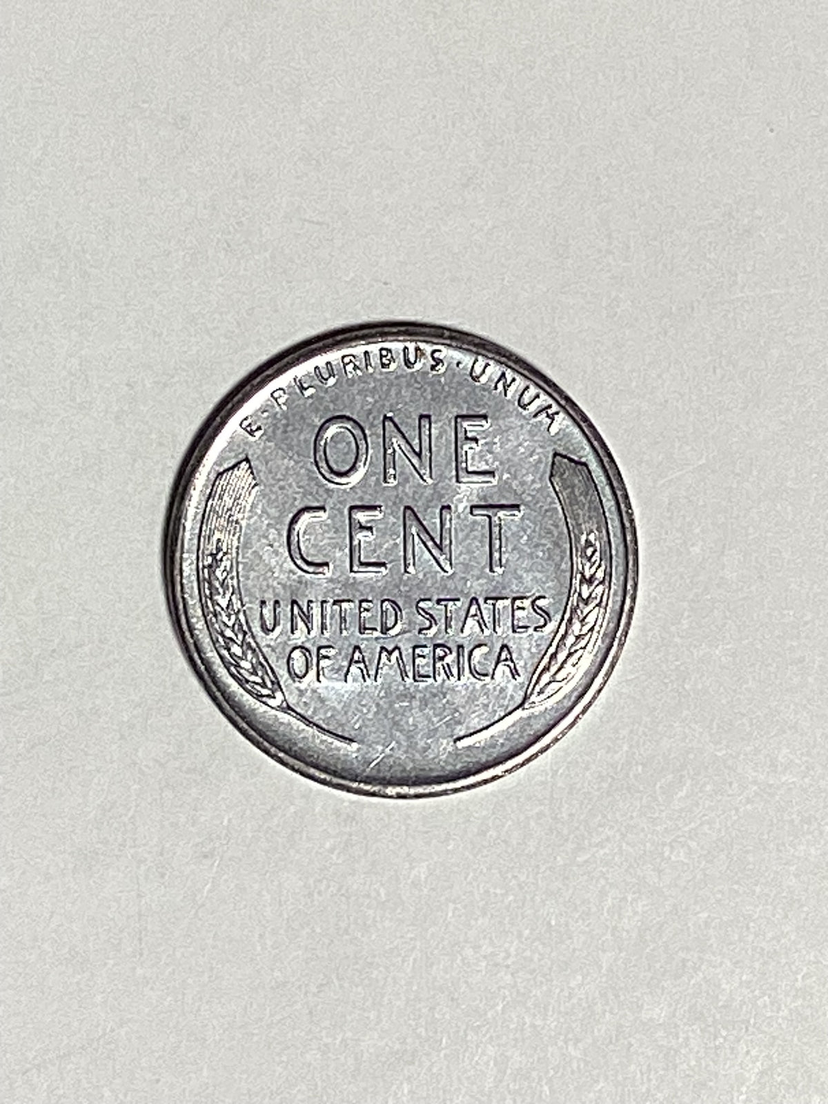 1943-S Lincoln Wheat Steel Cent About Uncirculated Coin Rim Error "L" (Liberty)