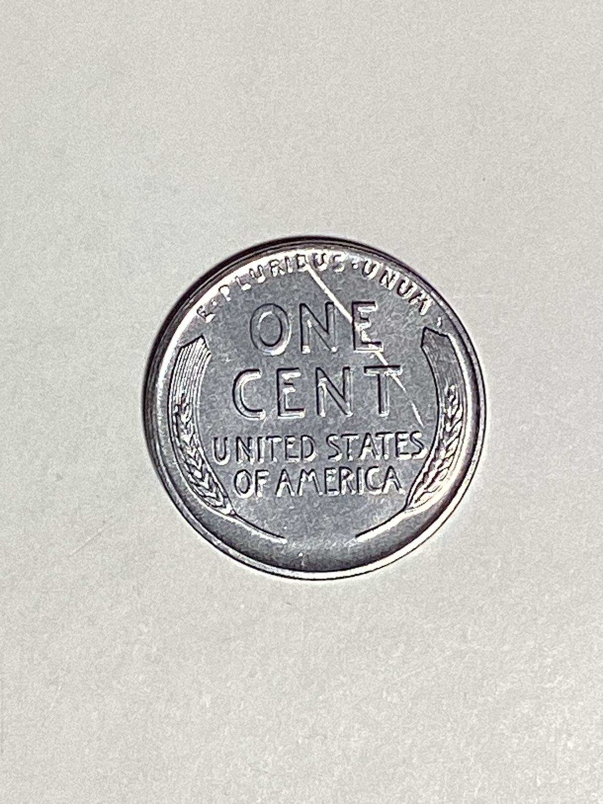 1943-S Lincoln Wheat Steel Cent About Uncirculated Coin Rim Error "L" (Liberty)