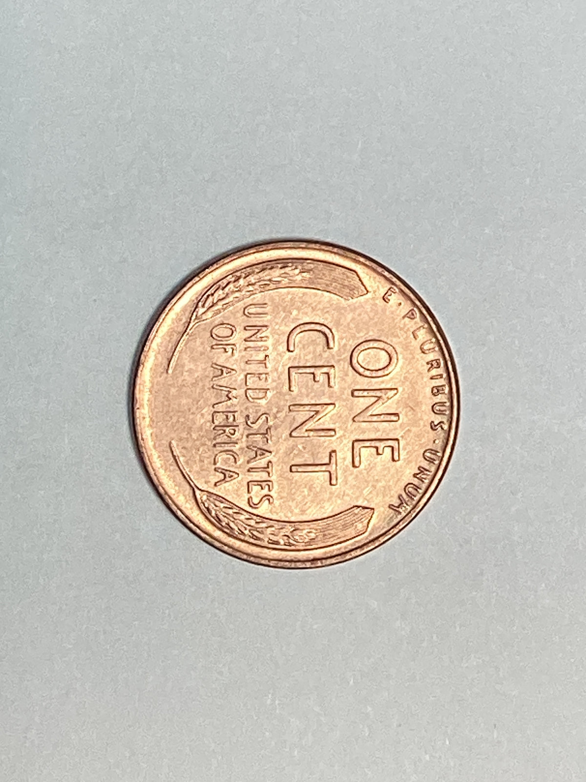 1957 Lincoln Wheat Cent About Uncirculated Coin Rim Error "L" (Liberty)
