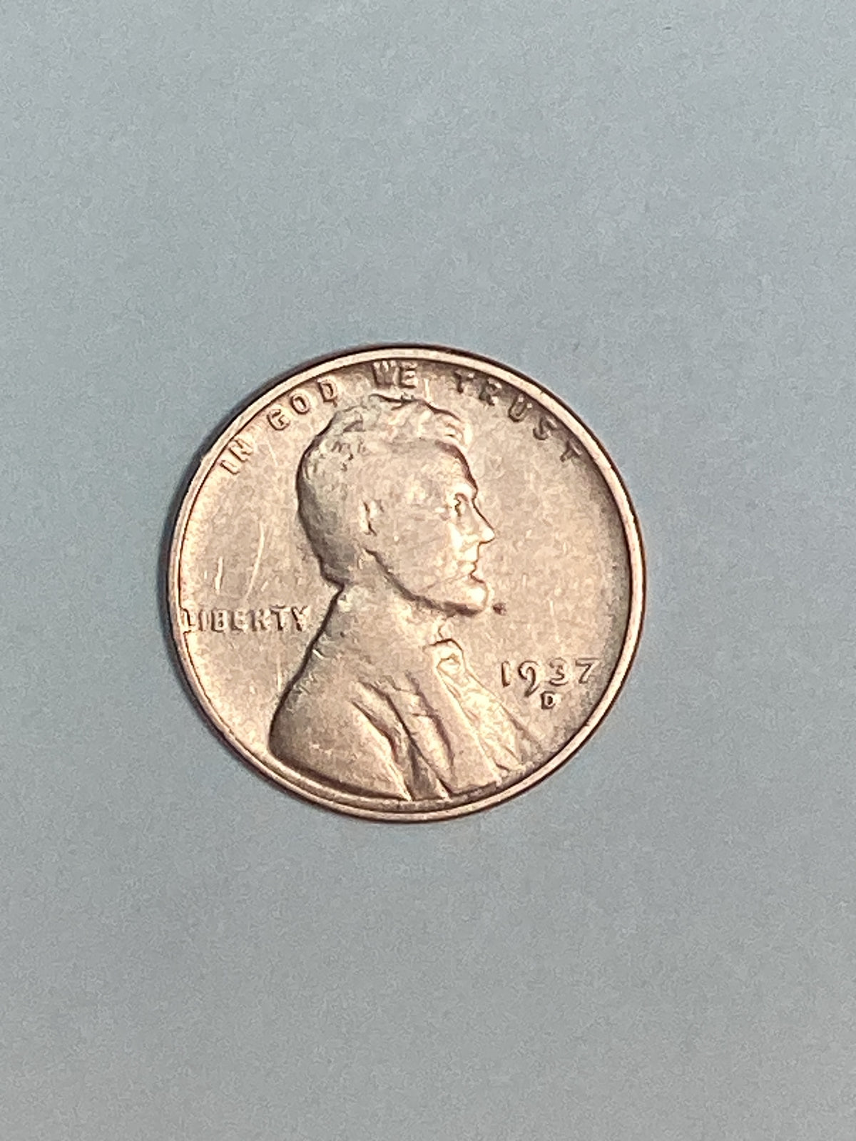 1937-D Lincoln Wheat Cent Circulated Very Fine