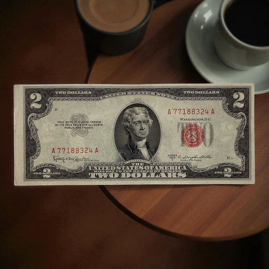 1953-C Series $2 United States Red Seal Note Crisp Uncirculated