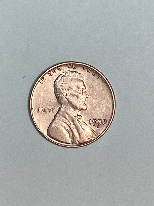 1958-D Lincoln Wheat Cent Circulated Extremely Fine