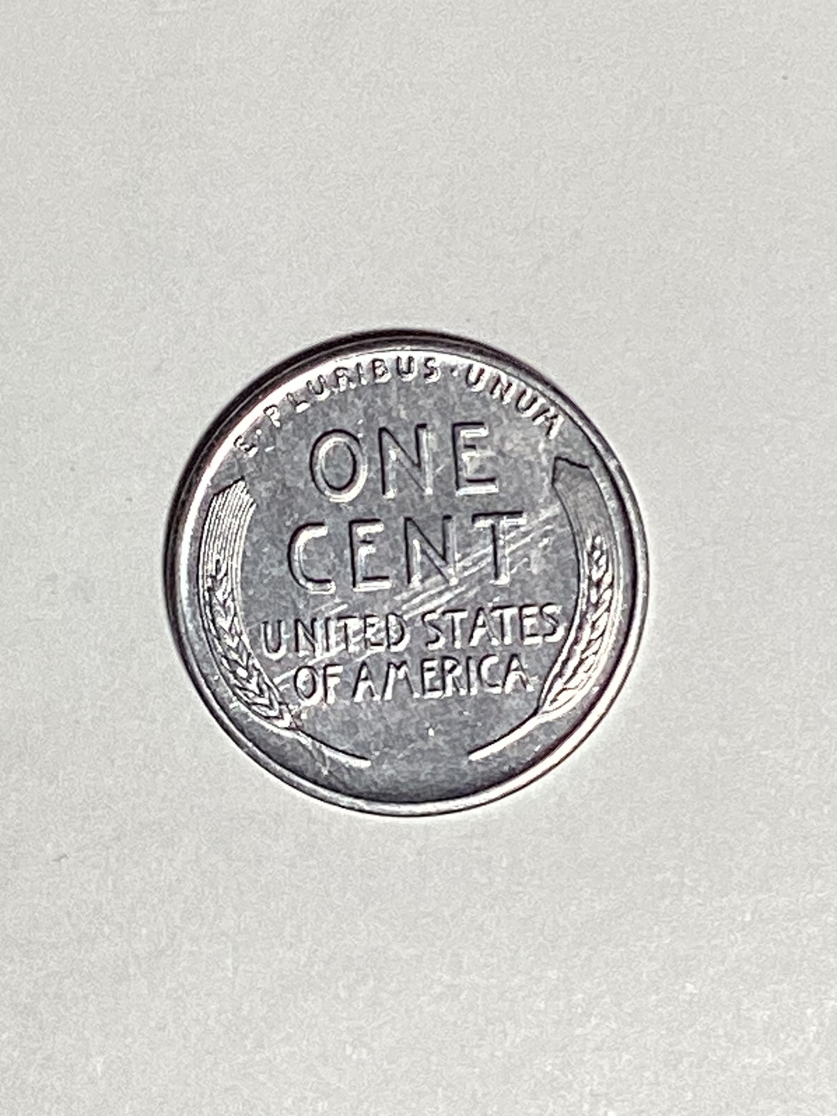 1943-S Lincoln Wheat Steel Cent About Uncirculated Coin Rim Error "L" (Liberty)