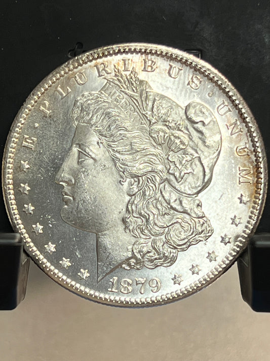 1879-S Morgan Silver Dollar Gem Brilliant Uncirculated Mirror Proof-Like Mint State Cartwheel Luster