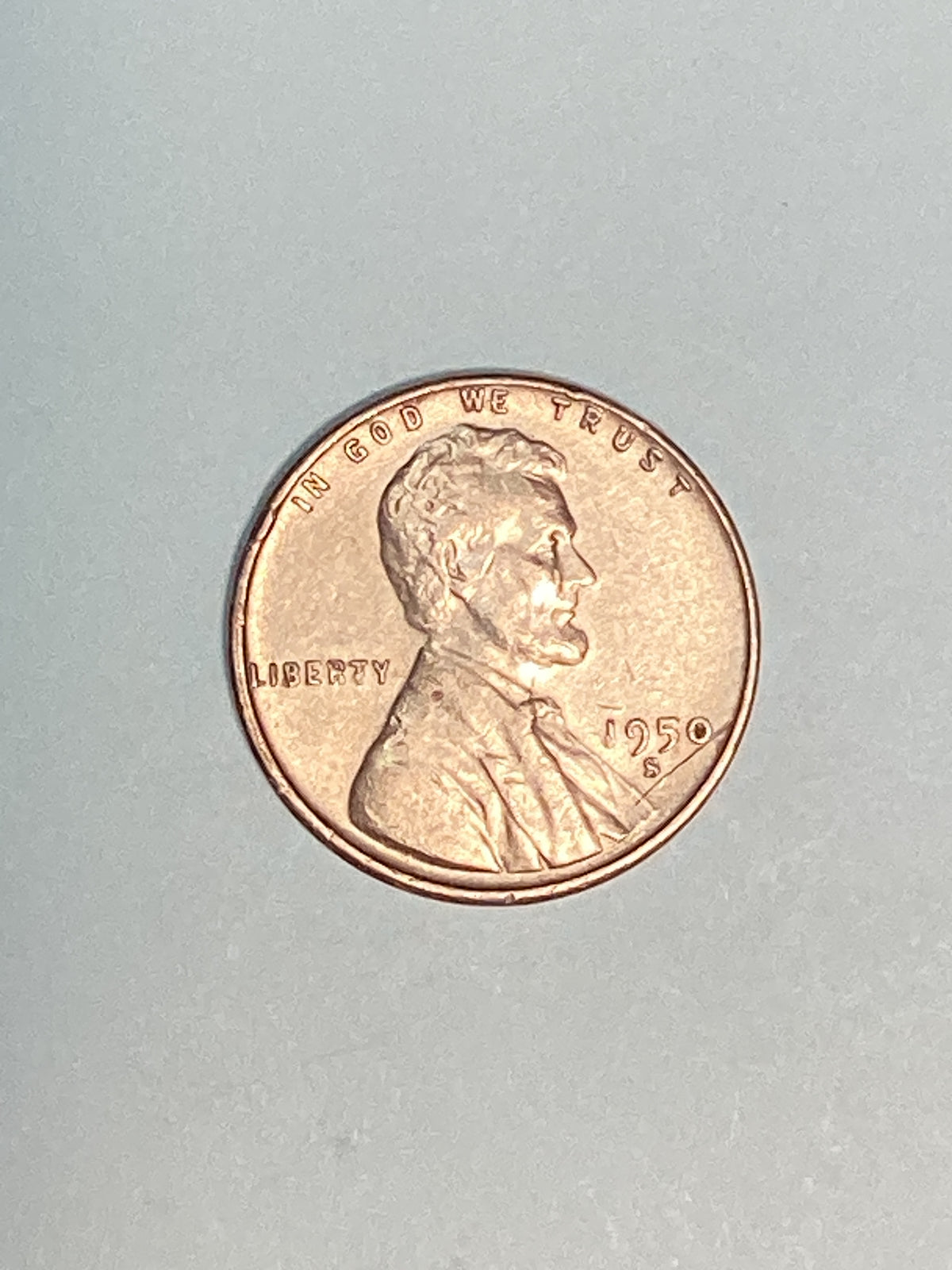 1950-S Lincoln Wheat Cent About Uncirculated