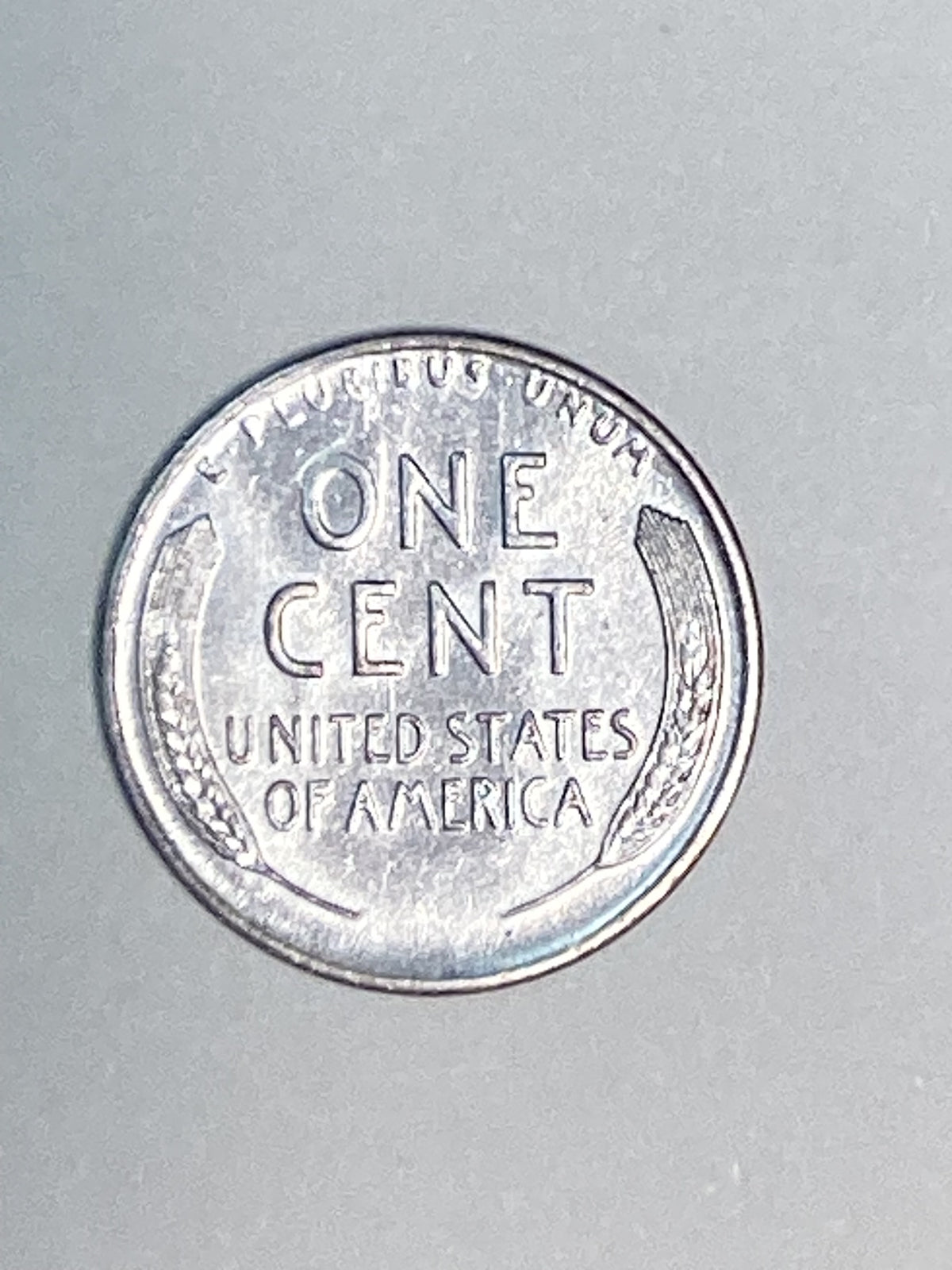 1943-S Lincoln Wheat Steel Cent About Uncirculated Coin Rim Error "L" (Liberty)