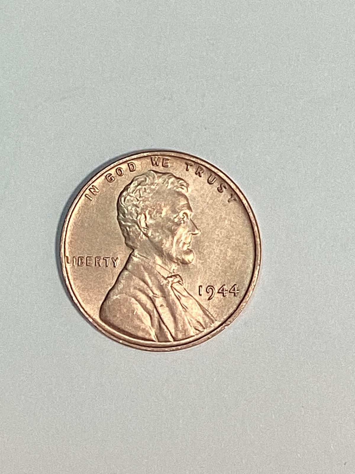 1944 Lincoln Wheat Cent Circulated Extremely Fine Coin Rim Error "L" (Liberty)