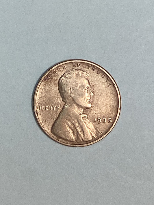 1935 Lincoln Wheat Cent Circulated Very Fine