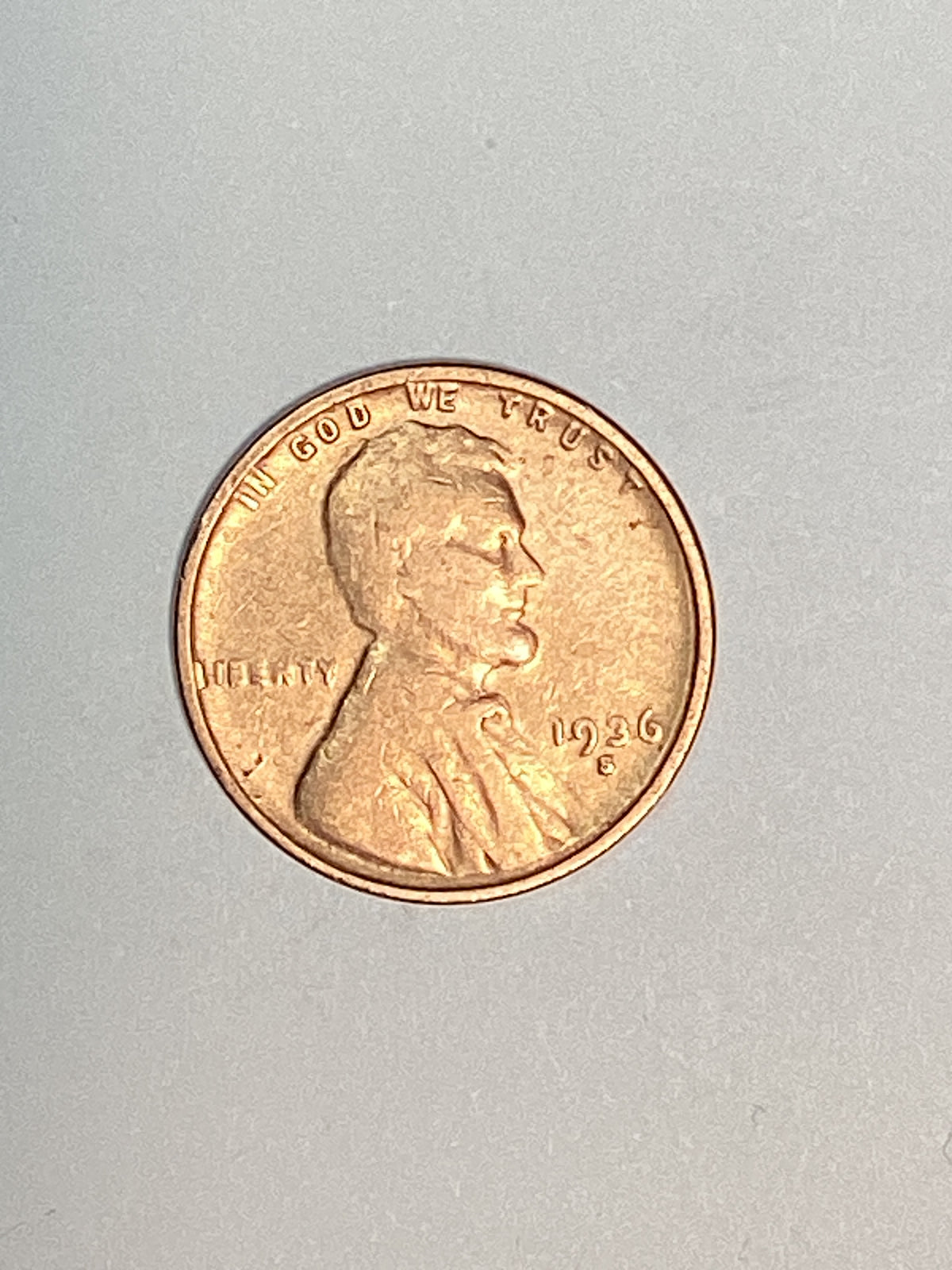 1936-S Lincoln Wheat Cent Circulated Very Fine