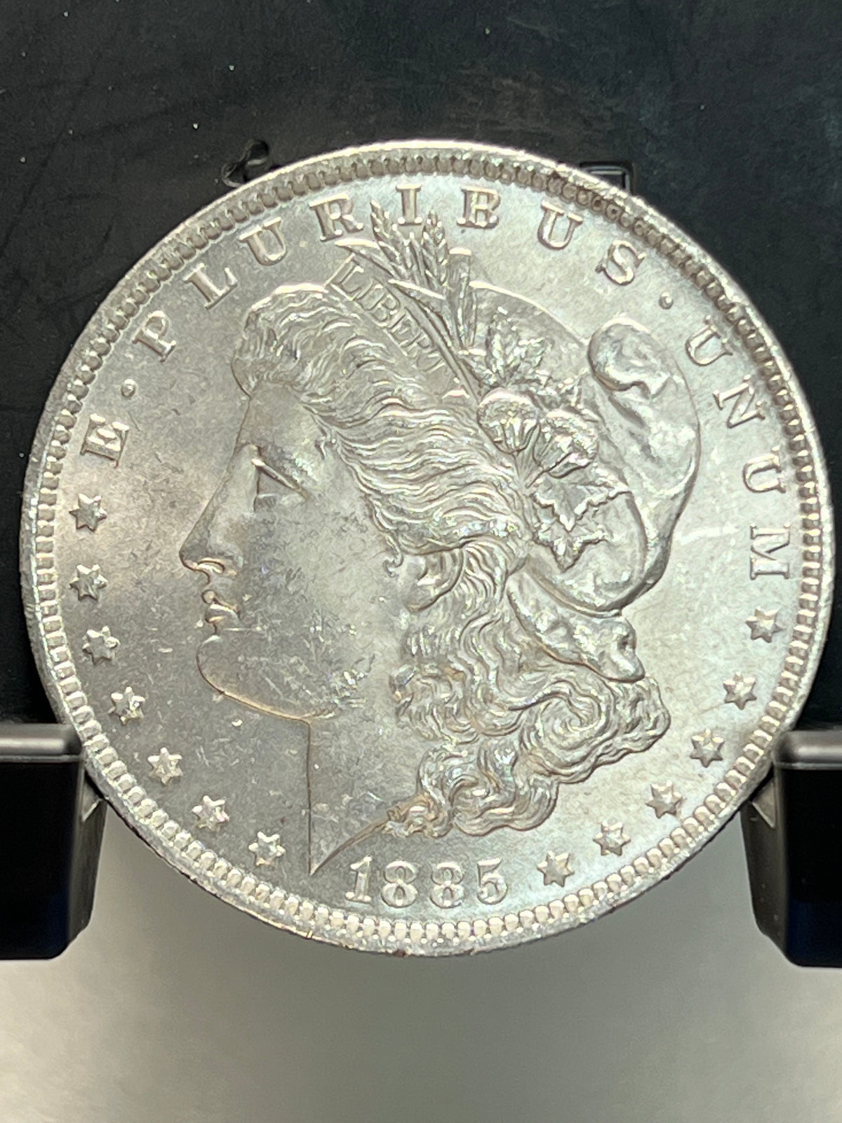 1885-O Morgan Silver Dollar Gem Brilliant Uncirculated Mirror Proof-Like Mint State Cartwheel Luster