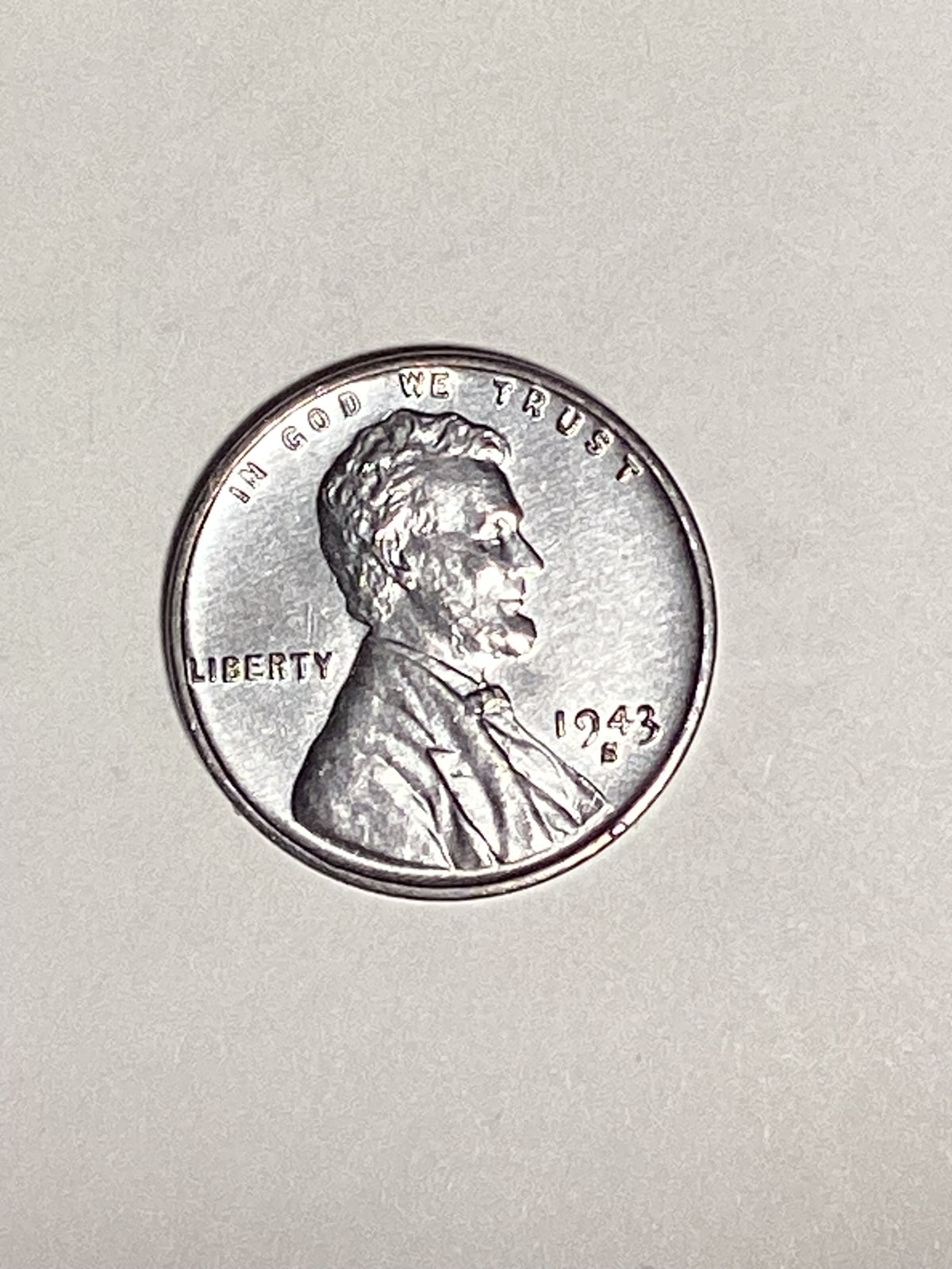 1943-S Lincoln Wheat Steel Cent About Uncirculated Coin Rim Error "L" (Liberty)