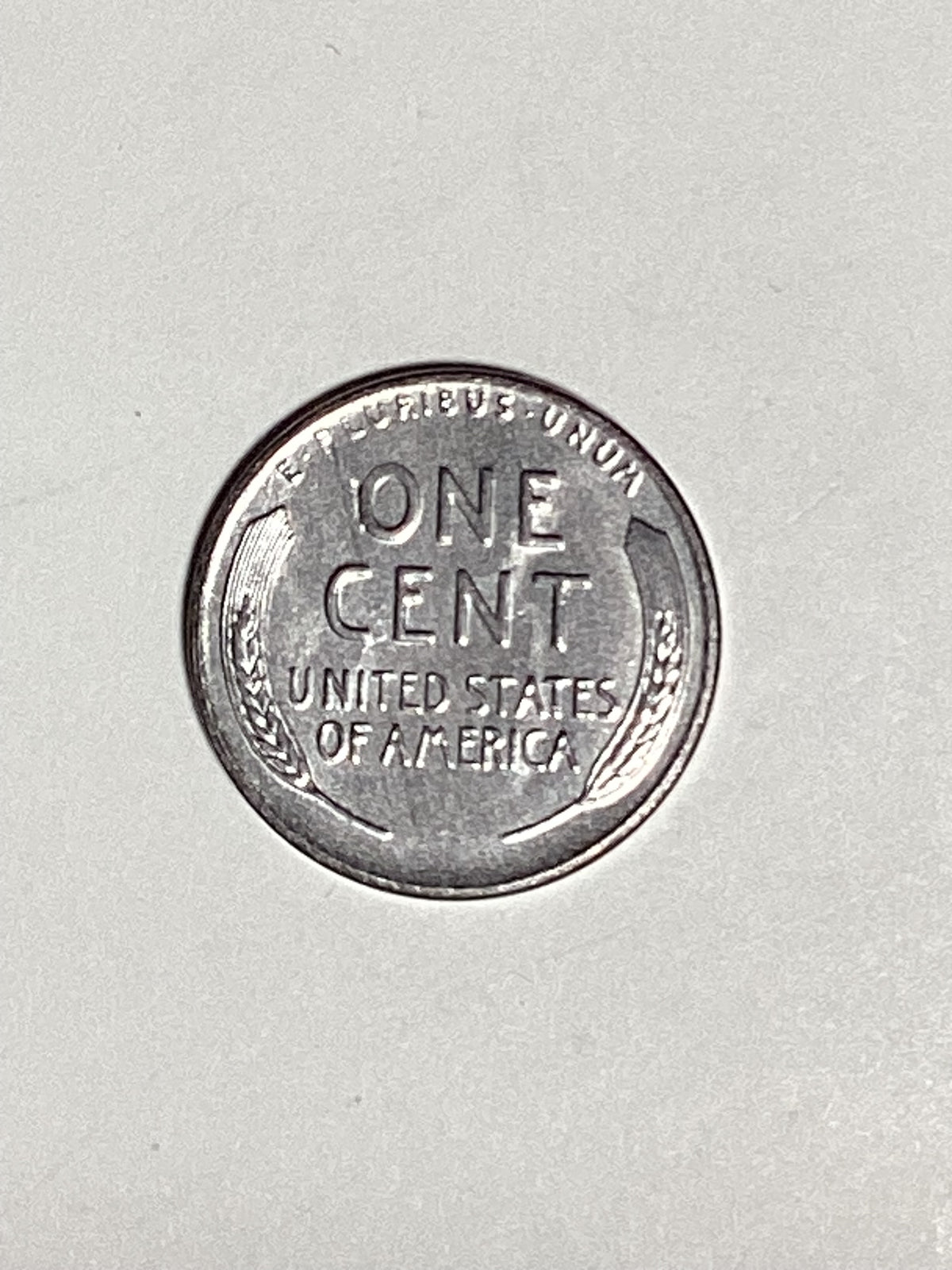 1943-S Lincoln Wheat Steel Cent About Uncirculated Coin Rim Error "L" (Liberty)
