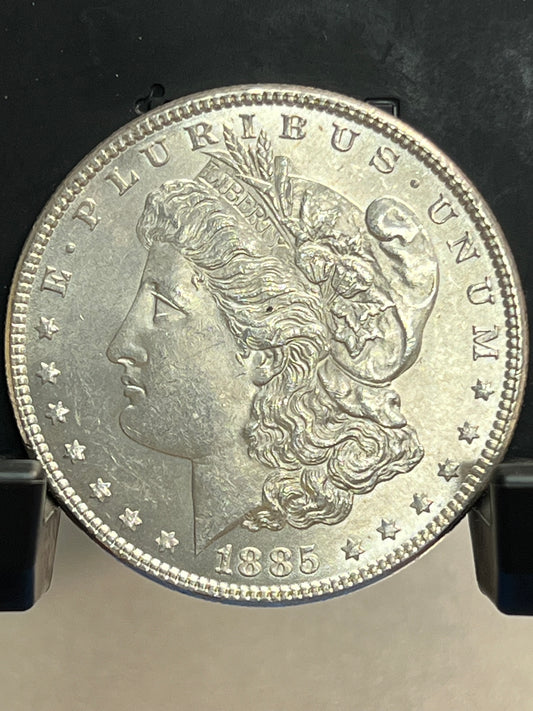 1885-P Morgan Silver Dollar Gem Brilliant Uncirculated Mirror Proof-Like Mint State Cartwheel Luster